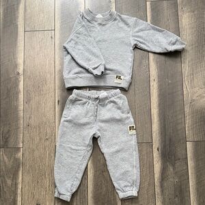 H&M Light Gray Kids Sweatshirt and Joggers Set